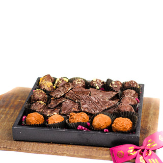 The Choco Shoppe Chocolate Truffle Square Platter - Giftsmiths