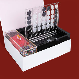 The Maroon Dot Lucite Candy + Connect 4 Gift Box - Giftsmiths