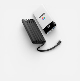 Axiom Slim 10,000mAh Power Bank with Built-In Cables