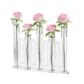 Laser Cut Tube Vase - White Pearl - Giftsmiths