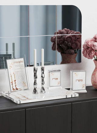 Leatherite Artwork Hadlakos Neiros Tray - Blush Rose - Giftsmiths
