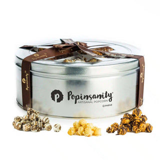 Gourmet Popcorn 3 Flavor Gift Tin - Giftsmiths