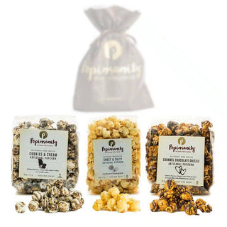 Gourmet Popcorn 3 Flavor Gift Bag - Giftsmiths